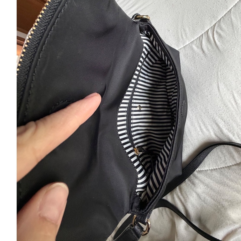 Kate Spade New York Black Nylon Foldover Crossbody Bag Gold Hardware - Picture 5 of 12